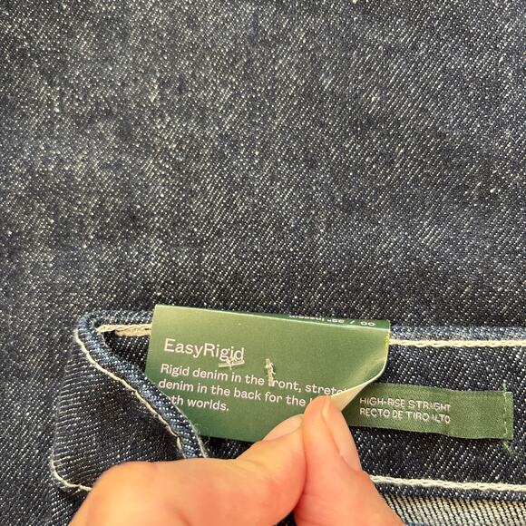 NEW Wild Fable High Rise Straight Leg Jeans Rigid Denim Dark Wash Womens Size 2 - Picture 5 of 12